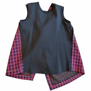3.1 Phillip‎ Lim Plaid Contrast Asymmetric Top – Size 6